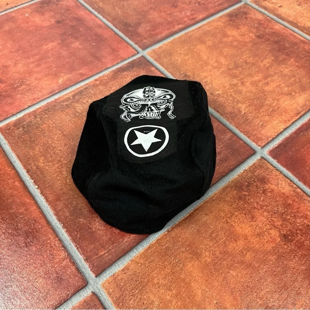 Marc Vachon Smoking Skull Newsboy Hat
